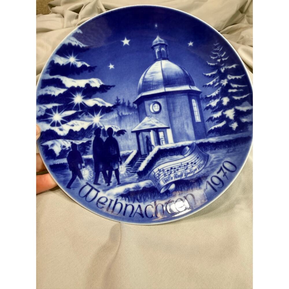 Vintage 1970 Bareuther Waldsassen Bavaria Christmas Weihnachten Collector Plate